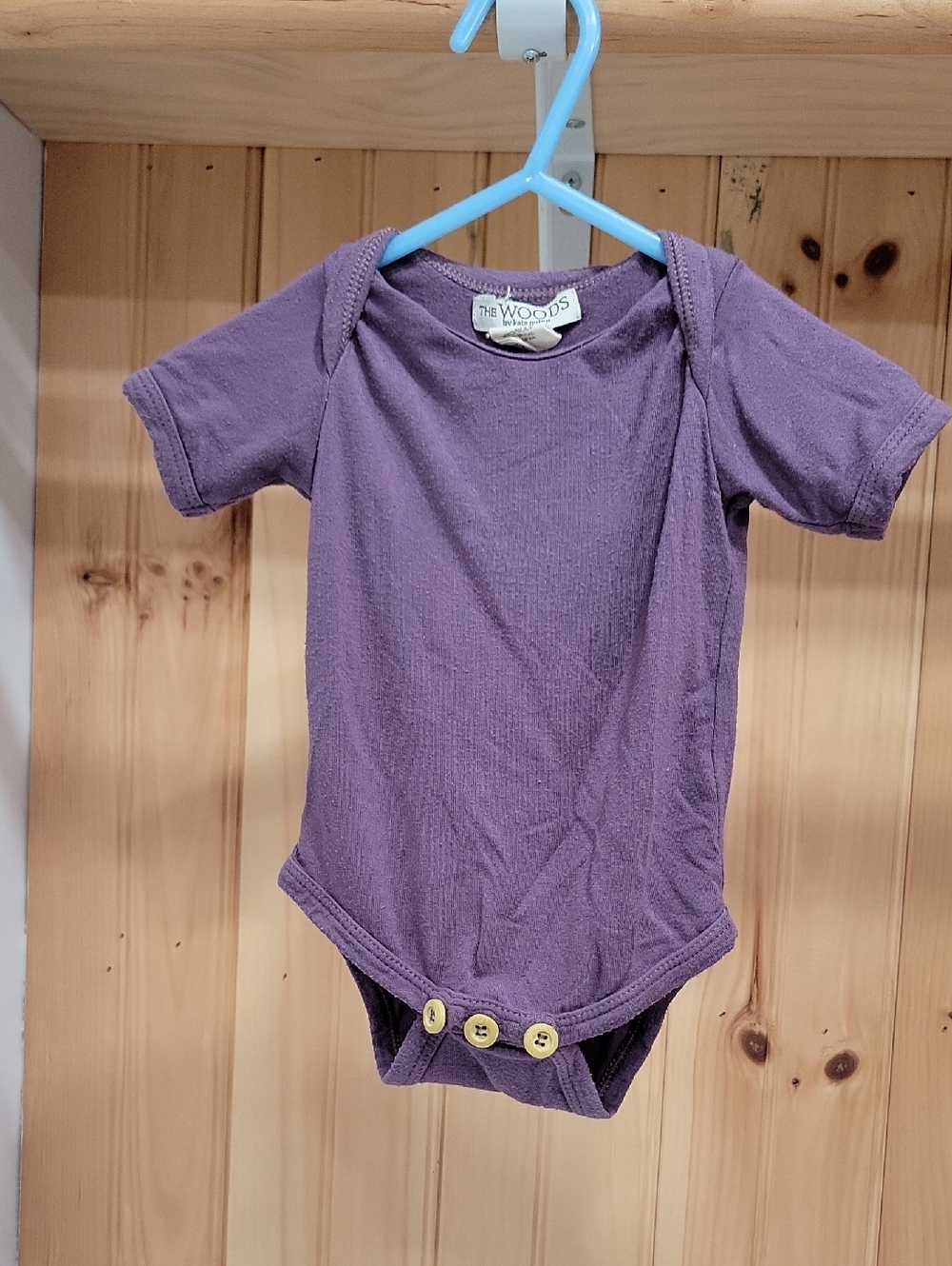 kate quinn Purple Short-Sleeve Baby Bodysuit